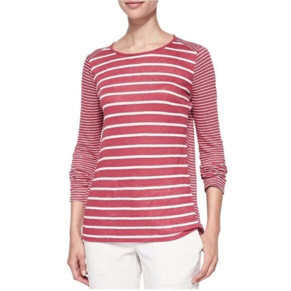Vince Long-Sleeve Tee W/ Mixed Stripes - M - Picture 1 of 7